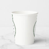 Groen & Wit Botanisch Blokdruk Papieren Bekers (Rechts)