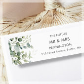 groen | Wit Bruiloft retour adres label