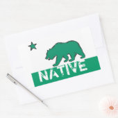 Groen wit Californië inheemse staat beer stickers (Envelop)