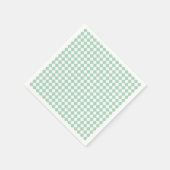 Groen Wit Checker Diamant Patroon Servet (Hoek)