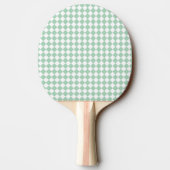 Groen Wit Checker Diamant Patroon Tafeltennisbatje (Achterkant)