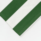 Groen & Wit Checker & Strepen herhalen patroon Fleece Deken (Hoek)