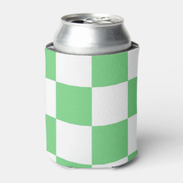Groen Wit Checkerboard Classic Retro Controles Blikjeskoeler