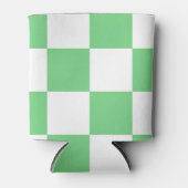 Groen Wit Checkerboard Classic Retro Controles Blikjeskoeler (Voorkant)