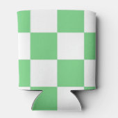 Groen Wit Checkerboard Classic Retro Controles Blikjeskoeler (Achterkant)