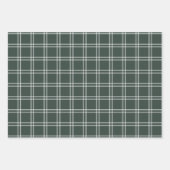 Groen Wit Controleer Dogtand Mix Pattern Inpakpapier Vel (Voorkant 3)