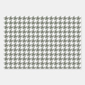 Groen Wit Controleer Dogtand Mix Pattern Inpakpapier Vel (Voorkant)