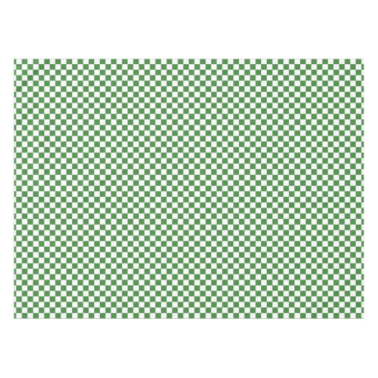 Groen wit controlepatroon tafelkleed (Voorkant (Horizontaal))