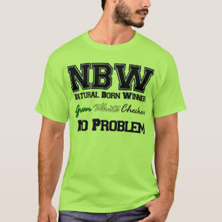 Groen, wit, controleur t-shirt