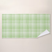 Groen Wit Dambord Abstract Patroon Badhanddoek (Badhanddoek)