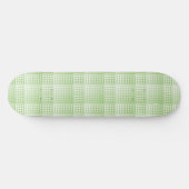 Groen Wit Dambord Abstract Patroon Persoonlijk Skateboard (Horizontaal)