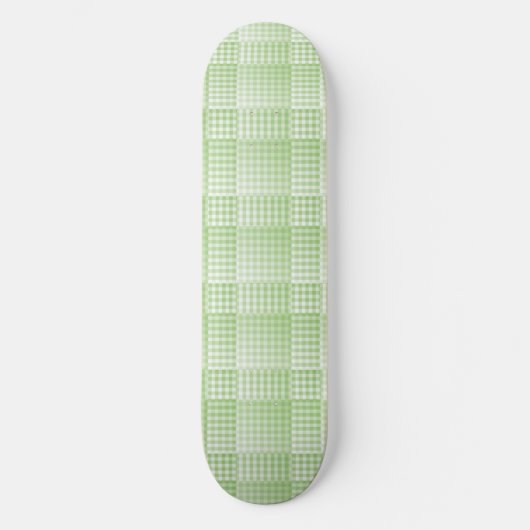 Groen Wit Dambord Abstract Patroon Persoonlijk Skateboard (Voorkant)
