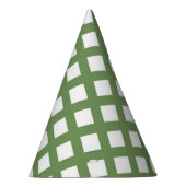 Groen Wit Dambord Diamant Patroon Feesthoedjes (Rechts)