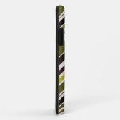Groen, Wit Diagonaal Stripes Patroon Case-Mate iPhone Case (Achterkant/rechts)