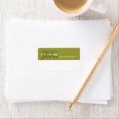 Groen Wit Drie Initiaal Zakelijk Verzendlabel Etiket (Insitu)