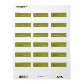 Groen Wit Drie Initiaal Zakelijk Verzendlabel Etiket (Full Sheet)