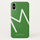 Groen wit, eenvoudig aangepast Case-Mate iPhone case (Achterkant)