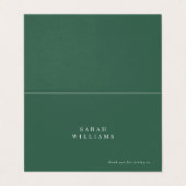 Groen & Wit Eenvoudige de Plaatskaart van de Huwel Kaart (Buitenkant ongevouwen)