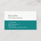 Groen Wit Eenvoudige Professionele Schoonmaak Visitekaartje (Achterkant)