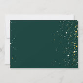 Groen Wit en Goud Bloemen Bruiloft RSVP Kaarten (Achterkant)