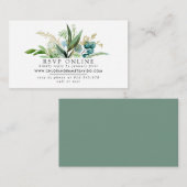 Groen Wit en Goud Botanische Huwelijk RSVP Informatiekaartje (Voorkant / Achterkant)