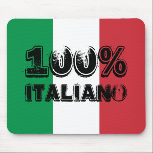 Groen Wit en Rode Driekleur 100% Italiaans Muismat