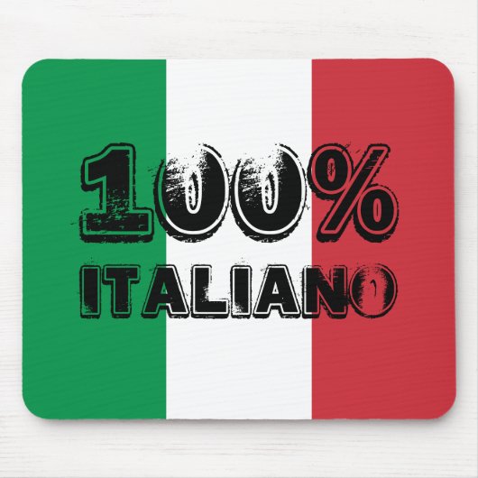Groen Wit en Rode Driekleur 100% Italiaans Muismat (Voorkant)