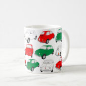 Groen, wit en rood  Italiaans autopatroon Mok (Voorkant rechts)