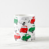 Groen, wit en rood  Italiaans autopatroon Mok (Center)