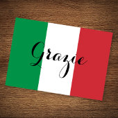 Groen wit en rood Italiaans Bedankkaart