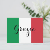 Groen wit en rood Italiaans Bedankkaart (Staand voorkant)