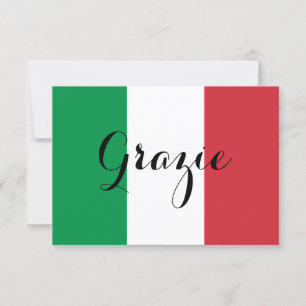 Groen wit en rood Italiaans Bedankkaart