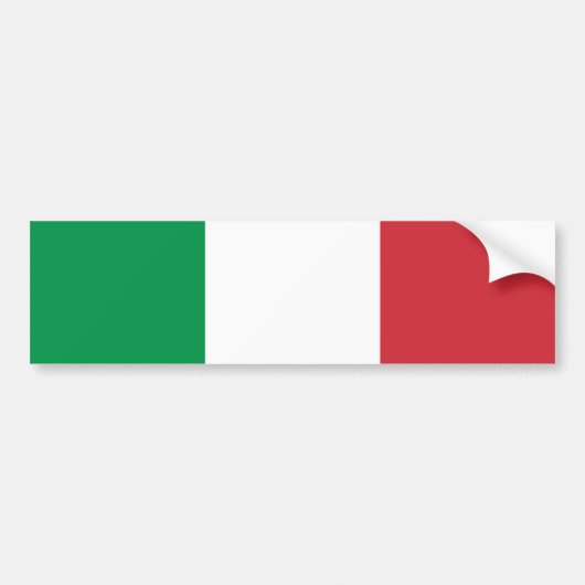 Groen Wit en Rood Italiaanse Vlagkleuren Bumpersticker (Voorkant)
