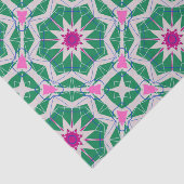 Groen wit en roze Marokkaans geometrisch patroon Tissuepapier (Detail)