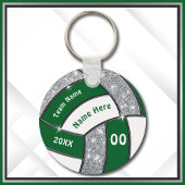 Groen, wit en zilver Cheap Volleyball Giveaways Sleutelhanger
