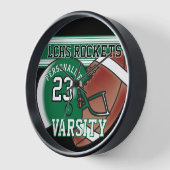 Groen, wit en zwart Football Jersey | BEWERKBAAR (Hoek)