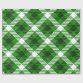 Groen wit en zwart gebuffelvormig patroon cadeaupapier (Vlak)