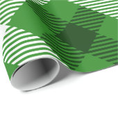 Groen wit en zwart gebuffelvormig patroon cadeaupapier (Rol Hoek)