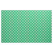 Groen Wit Fleur-de-lis Textiel Stof (Yard (91,4 cm))