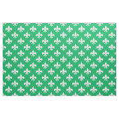 Groen Wit Fleur-de-lis Textiel Stof (Fat Quarter)