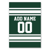 Groen wit Football Jersey - Aangepast nummer Kaart (Achterkant)