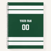 Groen & Wit Football Team Spiraal Notitieboek (Voorkant)