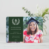 Groen+Wit foto van Doctor of Osteopathic Medicine Aankondiging (Staand voorkant)