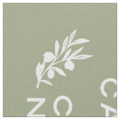 groen wit Frans script kalm houden en doorgaan Stof (Close Up)