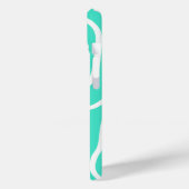 Groen Wit Gebogen Lijnen Case-Mate iPhone Case (Achterkant / Links)