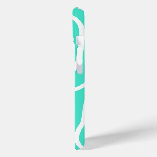 Groen Wit Gebogen Lijnen Case-Mate iPhone Case (Achterkant / Links)