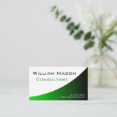 Groen wit gebogen, professioneel Visitekaartje (Staand voorkant)