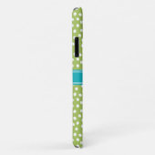 Groen wit gekleurd patroon Blauwgroen monogram Case-Mate iPhone Case (Achterkant/rechts)