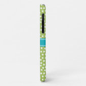Groen wit gekleurd patroon Blauwgroen monogram Case-Mate iPhone Case (Achterkant/links)