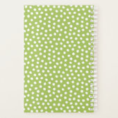 Groen wit gekleurd patroon Blauwgroen monogram Planner (Achterkant)